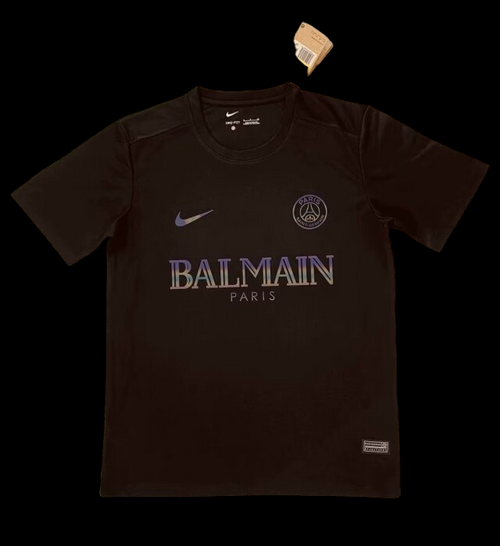 Camiseta especial negra Paris SG x Balmain 23/24