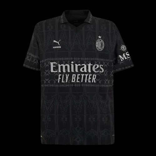 AC Mailand x PLEASURES Viertes 23/24 Schwarzes Trikot