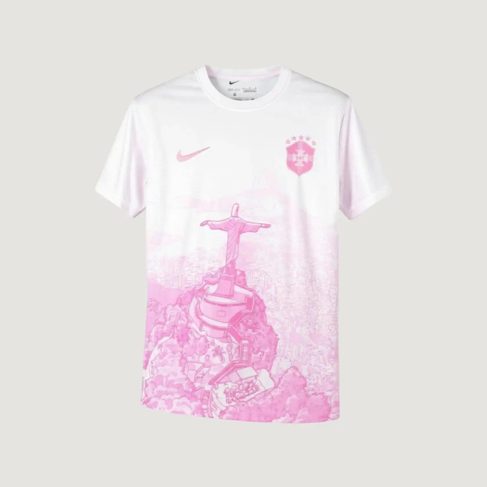 Brésil – Maillot Concept 25/26 – Blanc & Rose Kitgoal