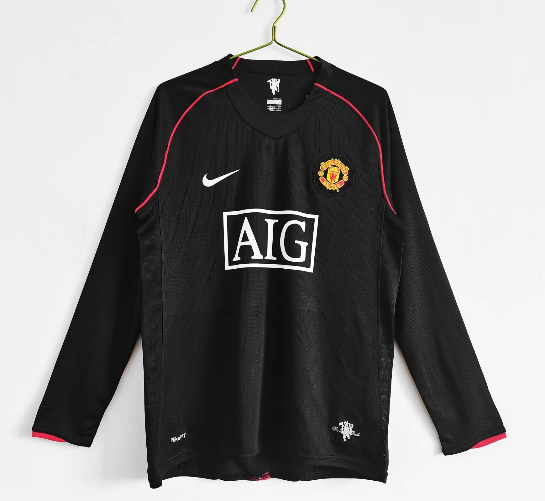 Maillot 07-08 Manchester United Exterieur Manches Longues KITGOAL