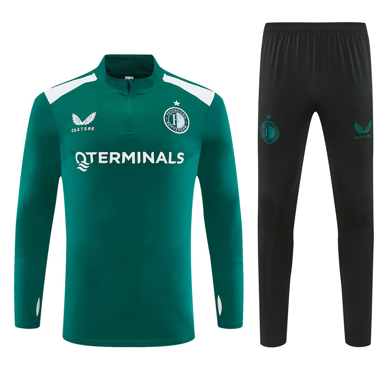 Feyenoord Castore Vert Noir Survêtement Training 26-27